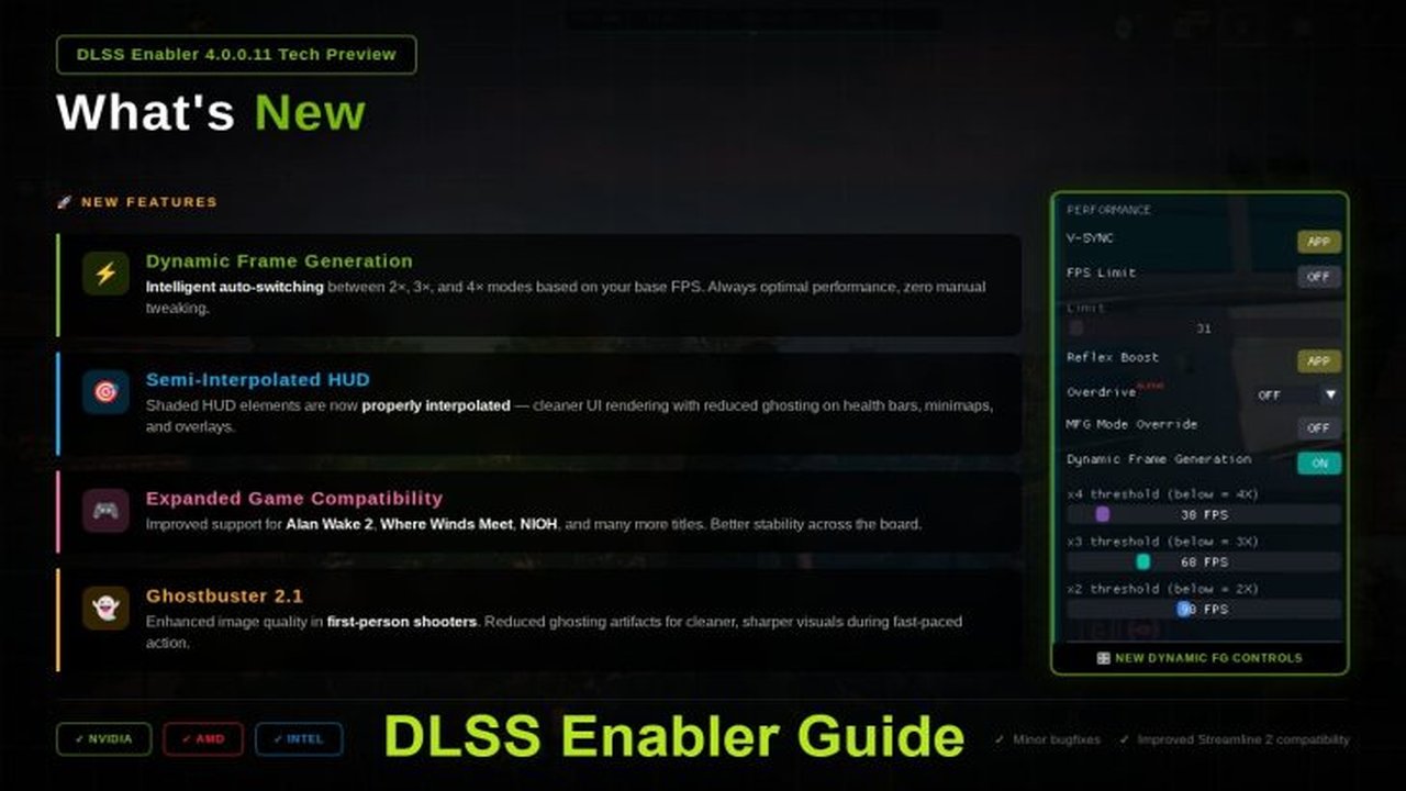 DLSS Enabler DX12 oyunlarda DLSS benzeri performans sunuyor